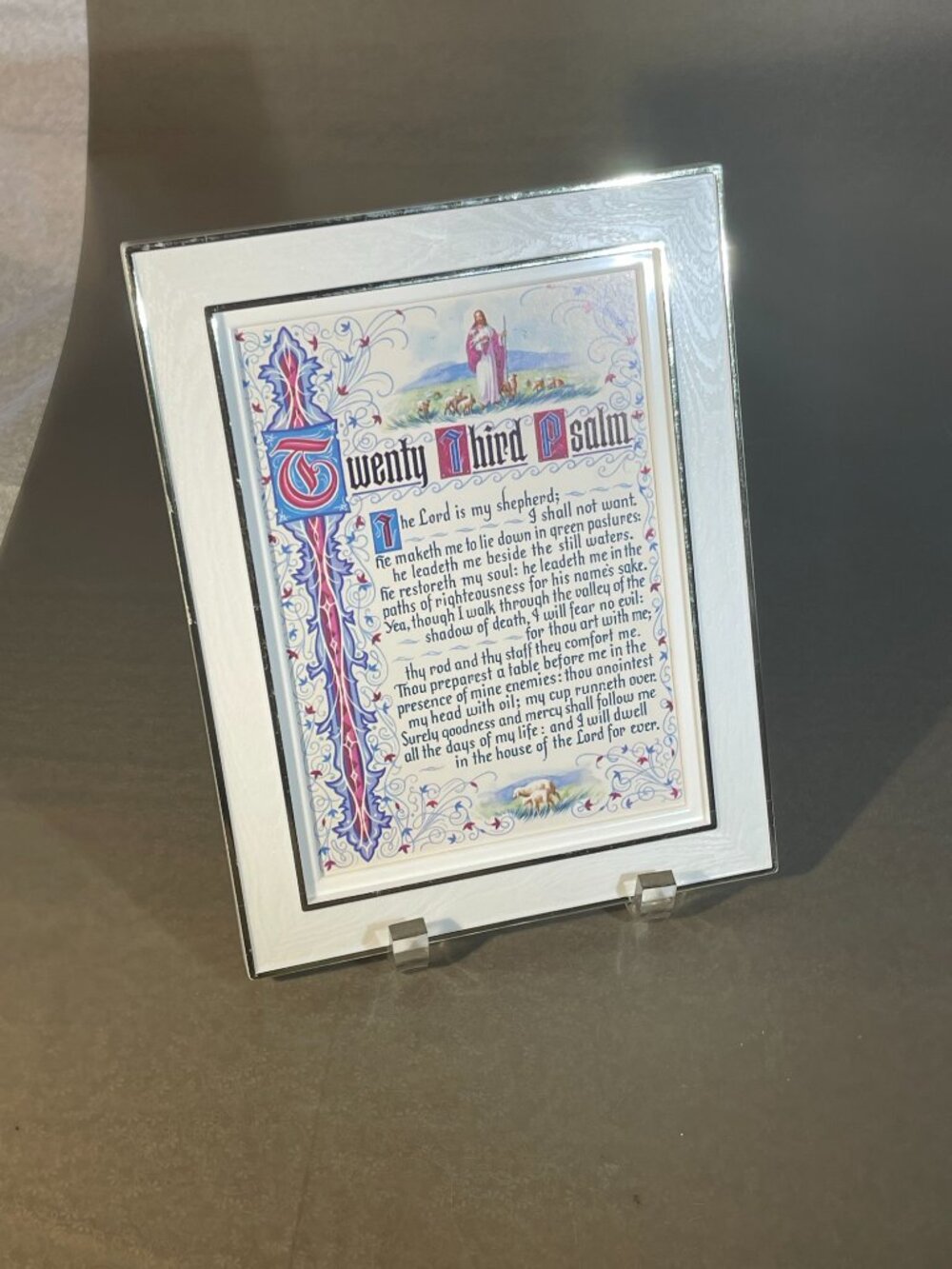 Framed 6.75 x 8.75" Twenty Third Psalm Photo (856)